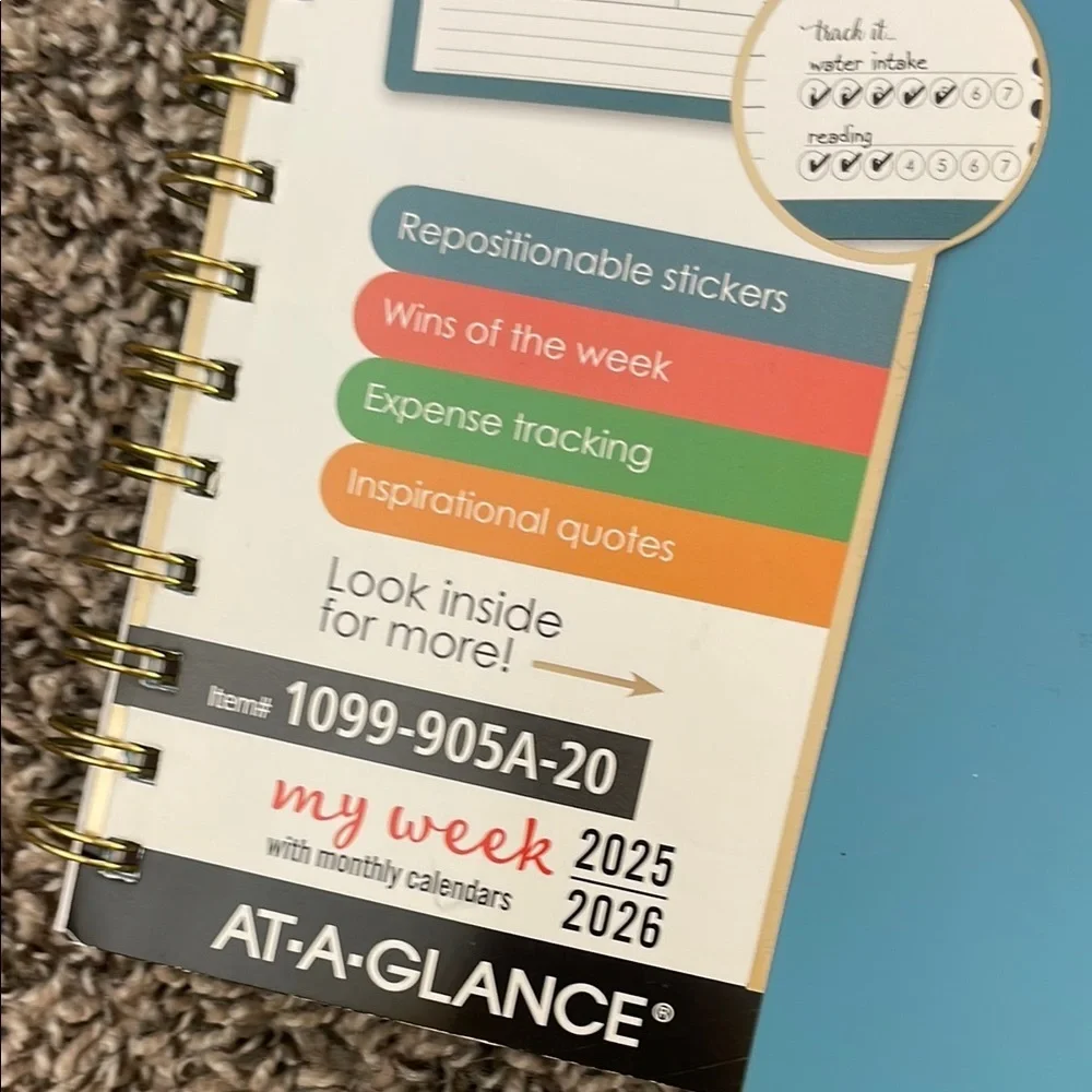 At-A-Glance Academic Baby Blue monthly/weekly Office Planner